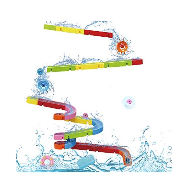 Nuheby-Bath-Toys-Bath-Track-Game-Shower-Toys-Bath-Watermill-Toy-Bath-Time-Multicoloured-Diy-Sucking-Orbit-with-Suction-Cups-Kids-Boys-Girls-Toys-3-4-5-Years-Old Nuheby Bath Toys Bath Track Game Shower Toys Bath Watermill Toy Bath Time Multicoloured Diy Sucking Orbit with Suction…