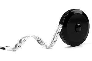 1 Pack Soft Tape Measure Retractable Measuring for Body Fabric Sewing Tailor,Black Sewing Tape Measures,Small Push ButtonDoub