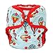 One Size Cloth Diaper Cover Snap with Double Gusset (Hot Air Balloon)