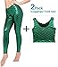 Diamond keep it Women's Mermaid Fish Scale Printing Full Length Leggings (Medium, Green)