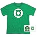 Popfunk Youth Green Lantern Logo T-Shirt for Boys & Stickers (Medium, Kelly Green)
