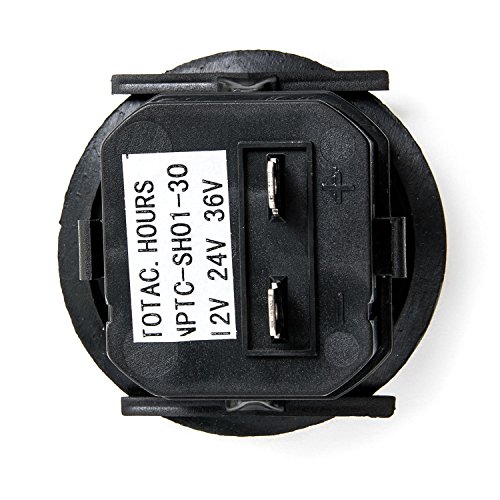 Waterproof 2" Quartz Round Hour Meter Gauge for Marine Boat Engine Automotive Motorcycle ATV Snowmobile John Deere Fork Lift CAT Tractor Generator Engine Mower