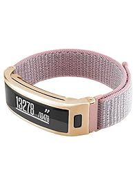 C2D Joy Sport Loop funciona con Garmin vivosmart HR HR+Plus correas de repuesto de reloj de actividad con caja de metal de acero   3 colores, pequeño grande