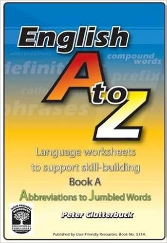 english a z abbreviations to jumbled words bk a language worksheets to support skill building clutterbuck peter 9781869683689 amazon com books