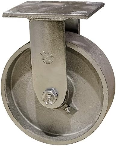 6" Heavy Duty Rigid Caster - 6" x 2" Semi Steel Cast Iron Wheel Service Caster Brand