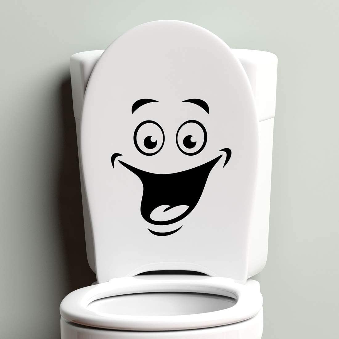 Smile Toilet Room Funny Sticker Wall Art Stickers Home Decoration Kitchen Decor Wallpaper Decal Home Decor Living Room Decoration Wall murals Home Office Wall Sticker Room Decor Door Sticker Poster - Image 3