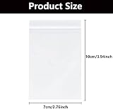AMZJIMTOP 7x10cm 100 Small Ziplock Bags Clear Mini Grip Seal Resealable Pouches view 2