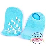 BelleSha Spa Moisturizing Gel Socks For Dry Feet And Ankles - Helps Repair Cracked Skin And Softens Feet (Sky Blue)