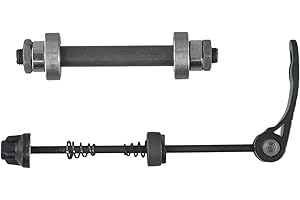for Bike Wheel Hub Front and Rear Quick Release Axle with 2 Bearings, Steel for Bicycle Axle for Front and Rear Wheels, Black