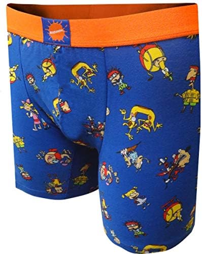 Nickelodeon Cartoon TV Characters Blue Boxer Brief