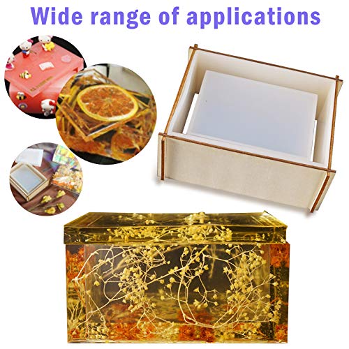 2 PCS Tissue Box Resin Silicone Mold, Resin Box Mold with Lid, Epoxy