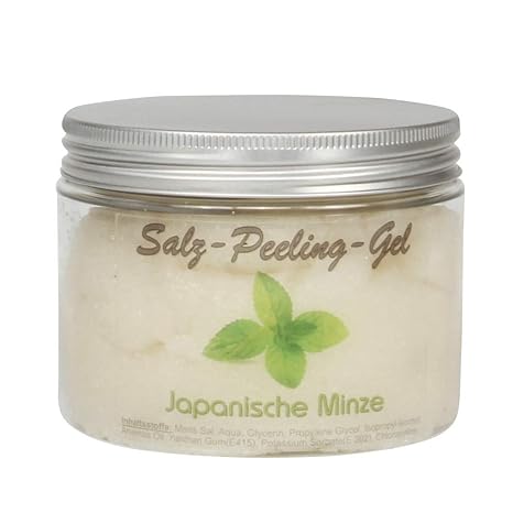 NEU SAUNA PEELING SALZ GEL'JAPANISCHE MINZE' 500 GRAMM | Saunasalz | Peelingsalz | Duschpeeling | Salz Peeling | Bade Peeling