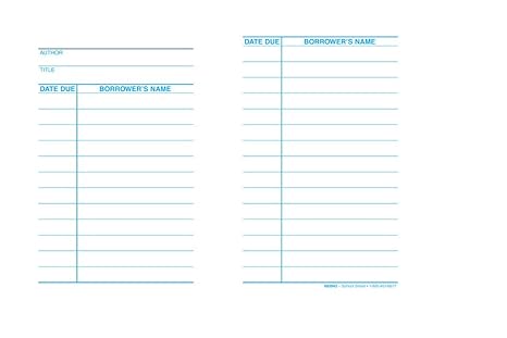 School Smart Circulation Date Due Cards 3 X 5 Inches White Pack Of 500