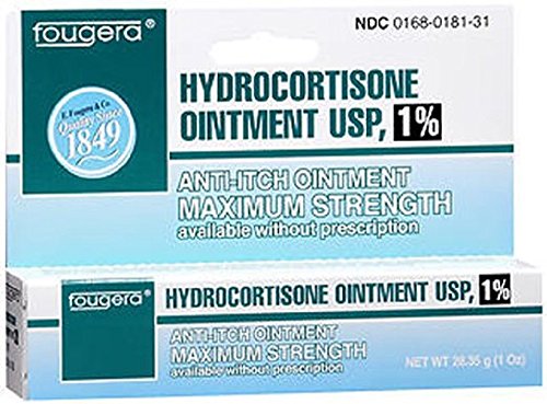 Hydrocortisone 1 % Maximum Strength Anti-Itch Ointment OTC By Fougera - 1 Oz (2 Pack)