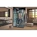 DreamLine Quatra Lux 32 1/4 in. D x 46 3/8 in. W x 72 in. H Frameless Hinged Shower Enclosure in Chrome, SHEN-1332460-01