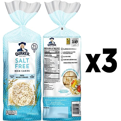 Quaker Large Rice Cakes, Salt Free, Pack of 3 Pricepulse