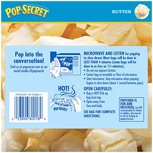 Pop Secret Microwave Popcorn, 100 Calorie Butter Flavor, 1.12 Oz Snack