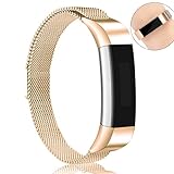 AK Metal Replacement Bands for Fitbit Alta Bands, Adjustable Magnetic Closure Stainless Steel Wristbands for Fitbit Alta/Alta HR/Alta Ace