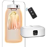 WENPIC Portable Dryer-Foldable Dryer-With Remote Control Mini Dryer- Great For Travel, RV, Home, Apartment-Electric Dryers Fast And Efficient Drying And Easy To Use And Store, White
