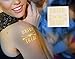 Bachelorette Bride Party Ultimate All In One Bundle; Including 1 White Bridal Wedding Veil, Set of 12 Shot Glass Rings, and 12 Bride Tribe Temporary Tattoos Made From Shiny Metallic Gold Foil