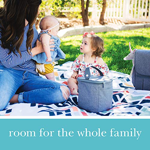 JJ Cole - All-Purpose Outdoor Baby Blanket, Lightweight and Water-resistant, Chevron, 5' x 5'