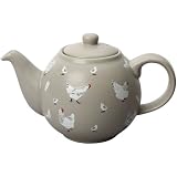 London Pottery Théière Ronde 1,1L - Rouge à Pois Blancs - Bec Anti-Goutte - Cadeau Idéal