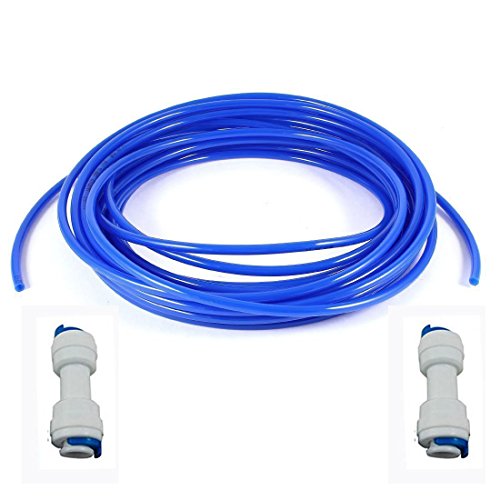 Rykey 10 Meters 30 feet Length Tubing Hose Pipe for RO Water Filter Systemï¼Œ1/4 inch Tube to 1/4 inch Tube push fit straight quick connect 1/4 Inch for RO Water Filter System