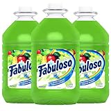 FABULOSO All Purpose Cleaner, Passion of Fruits, Bathroom Cleaner, Toilet Cleaner, Floor Cleaner, Washing Machine and Dishwasher Surface Cleaner, Mop Cleanser, 169 Ounce (Pack of 3) (MX04966A)