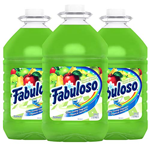 Fabuloso All Purpose Cleaner, Passion of Fruits, Bathroom Cleaner, Toilet Cleaner, Floor Cleaner, Washing Machine and Dishwasher Surface Cleaner, Mop Cleanser, 169 Ounce (Pack of 3) (MX04966A)