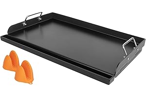 EASIBBQ 25"x16" Nonstick Coating Griddle for Gas Grill, Universal Griddle Insert for Gas Stove/Gas Grill/Electric/Charcoal, Flat Top Plate for Outdoor Cooking and Camping Grilling