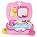 Toyk Super Fun Multifunctional Music Suitcase Kids Learn Beauty Salon Cosmetic Toys Set Lights with Adjustable Sound Educational Music Toys for 1 2 3 4 5 6 7 8 9 10 Year Old Boys Girls