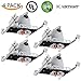 Sunco 4 Inch Recessed Lighting Housing Can Light New Construction, Air Tight Steel Ceiling Can, 120-277V, Hard Wired, TP24 Connector, Easy Install, IC Rated, UL Listed 4 Pack