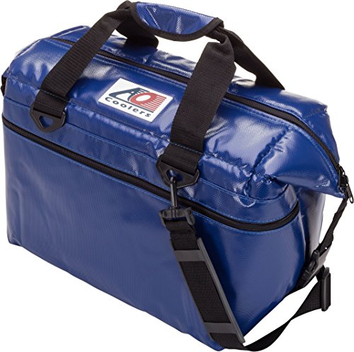 AO Coolers Water-Resistant Vinyl Soft Cooler with High-Density Insulation, Royal Blue, 36-Can