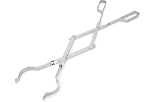 Stanbroil Heavy Duty Stainless Steel Outdoor Campfire Fireplace Tongs,Log Grabber, Fireplace Accessory for Outdoor,Picnic,Bar