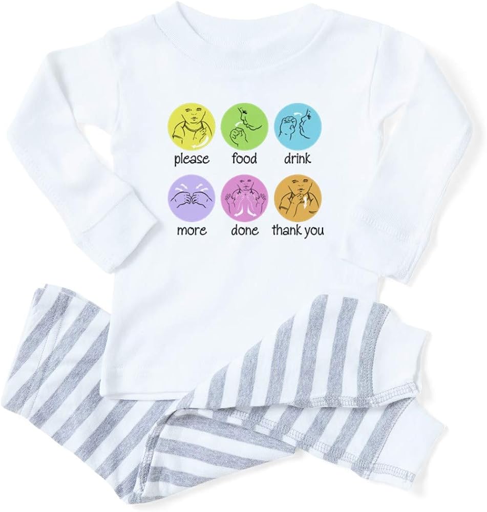 CafePress Sign Language Baby/Toddler Long Sleeve Pajama Set