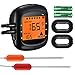 Bluetooth Thermometer, Habor Wireless Remote Meat Thermometer Digital Cooking Thermometer with Larger LCD Backlit Alarm Monitor for Kitchen Outdoor Grill Smoker for Android and IOS (Dual Probe)