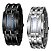 Digital Watch Unique LED Display Bracelet Sports Watch Creative Stainless Steel Digital Wrist Watches