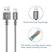 iPhone Charger, ANTAOLE 3PACK 6Feet Nylon Braided Charging Cable Cord Lightning to USB Cable Charger for iPhone X / 8 / 7 / 6 / 6s / plus / 5c / 5s / SE, iPod, iPad, IOS11 and More  (Gray)