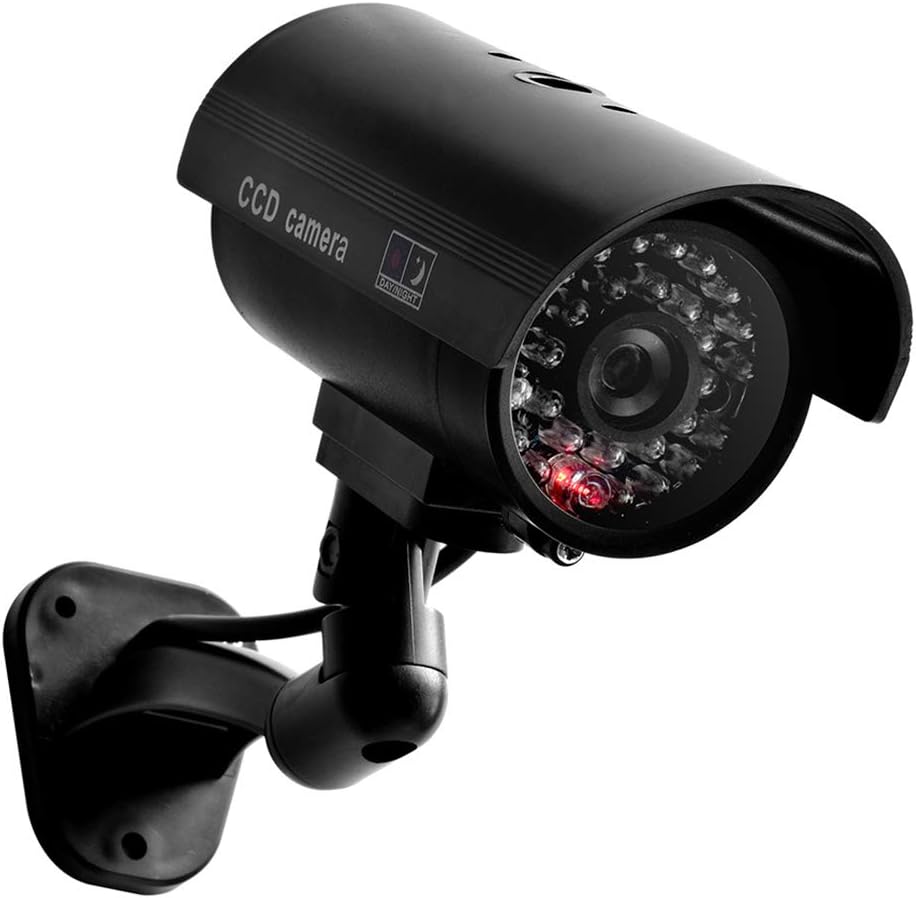 Lespar Dummy Kamera für Innen/Außen, LED Licht Sicherheitskamera, Dummy