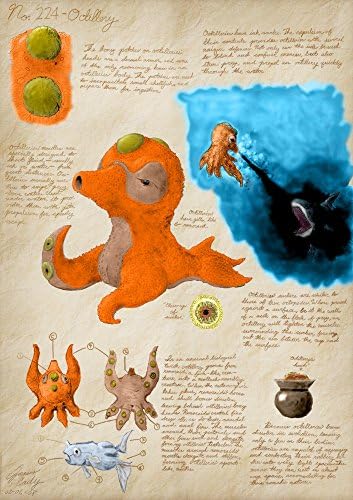 Vinteja charts of - PKM Octillery - A3 Poster Print