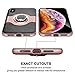 ELOVEN Ultra Slim Case for iPhone Xs Max Case with Metal Ring Holder Kickstand Shockproof Cover Antiscratch Dual Layer Nonslip Grip Protective Case for iPhone Xs Max 2018 6.5 Inches, Rose Glod