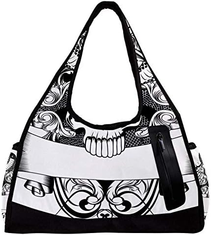 ダッフルバッグ ボストンバッグ スポーツバッグ 旅行バッグ メンズ レディース 髑髏 ドクロ スカル スポーツ ジムバッグ