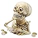 Design Toscano Bugged-Out Hungry Skeleton Mechanical Coin Bank, 6 Inch, Faux Bone Finish
