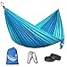 JBM Hammock Single Double Camping Lightweight Portable Parachute Hammock Outdoor Hiking Travel Backpacking - Nylon Hammock Swing - Support 400lbs with Nylon Ropes and Steel Carabiners