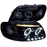 Spec-D Tuning 2LHP-F15097G-TM Black Projector Headlight (Halo Gloss Housing Smoke Lens)
