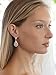 Mariell CZ Clip On Rose Gold Earrings - Art Deco Jewelry for Weddings, Bridal, Bridesmaids & Formals