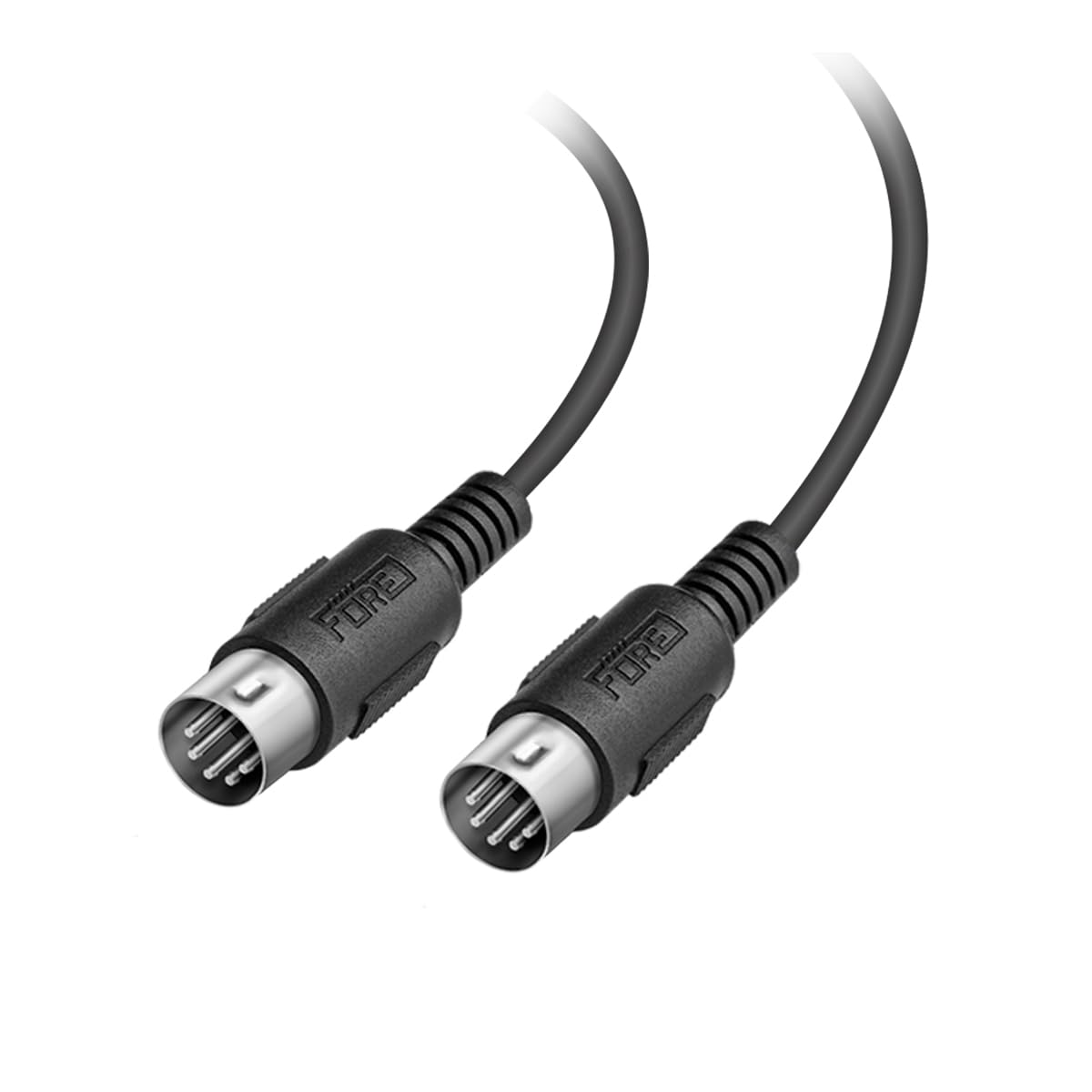 FORE 3m 1-Pack Male to Male 5-Pin DIN MIDI Cable Compatible with MIDI Keyboard/Synthesizer/Guitar Multi Effects/Audio Interface/Audio Mixer/Auido Amplifier/External Sound Card/Black (1-Pack)