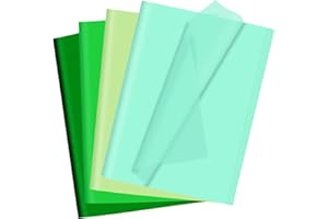 SADAUNBE 40 Sheets Mixed Green Tissue Paper for Gift Bags for St. Patrick's Day Spring Packing DIY Wedding Birthday Craft Project Christmas Decor, 14 x 20 Inches
