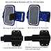 i2 Gear Armband Cell Phone Holder for Running - Workout Phone Case with Adjustable Arm Band, Reflective with Key Holder - Medium for iPhone 8, 7, 6, 6S, Galaxy S6, S5, Blue