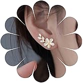 Yheakne Vintage Crystal Flower Ear Climber Earrings Gold Cz Leaf Ear Crawler Earring Rhinestone Leaf Climber Crawler Earring Opal Flower Climbing Stud Earrings Jewelry for Women